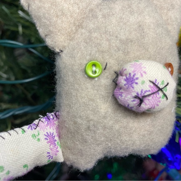 New Handmade Kitty Cat Christmas Tree Ornament Upcycled - Picture 3 of 3